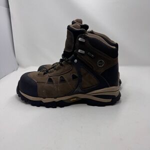 Timberland PRO Mens 10W Brown Leather Waterproof Work Boots Vibram Sole